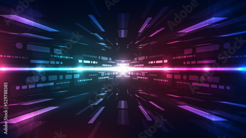 Abstract futuristic digital technology background. Illustration Vector