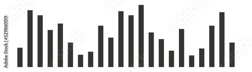 Bar histogram icon. Simple black line style