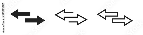 Swap arrow icon set. Vector isolated illustration. Exchange arrows symbol collection. Transfer arrow.