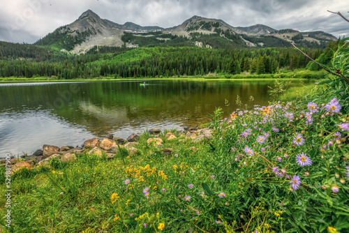 Lost Lake in the Gunnison National Forest of Colorado in summer