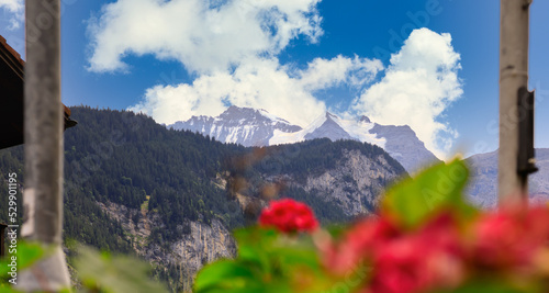 Vue montagne a Interlaken en suisse