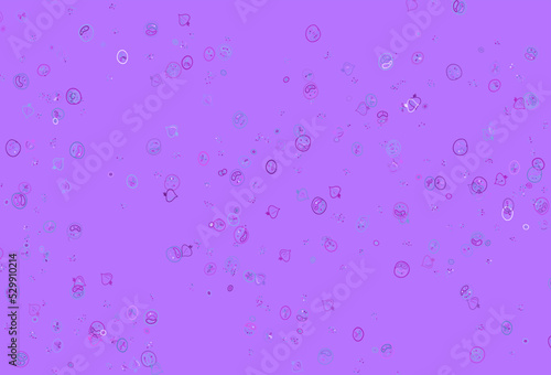 Light Pink, Blue vector pattern with fresh ingredients.