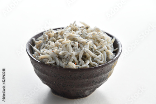Japanese Food, Shirasu-don (rice topped with small sardines), Whitebait bowl