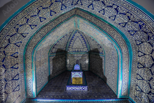 Colorful Building of Pahlavan Mahmoud Mausoleum in Khiva, Uzbekistan