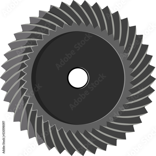 Molded spur gear car detail connector isolate icon