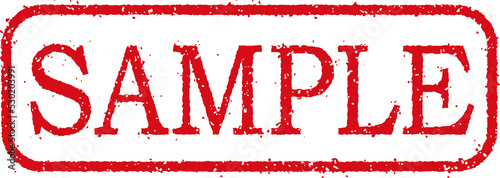 stamp illustration (for business). "SAMPLE" / png
