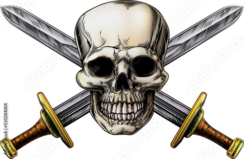 Cross Swords and Skull