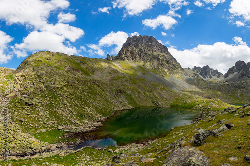 atos Glacier Lake (2970 m) is in the between Vercenik and Kale Highlands. Kackar Mountains, Eastern Black Sea Region.