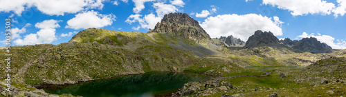 atos Glacier Lake (2970 m) is in the between Vercenik and Kale Highlands. Kackar Mountains, Eastern Black Sea Region.