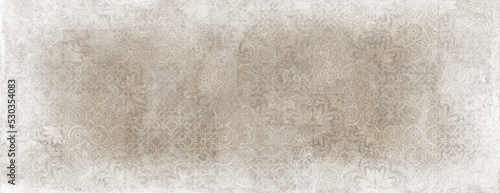 Retro pattern with cement texture, ornament Vintage background
