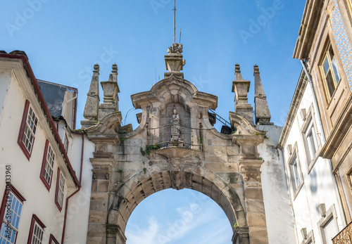 Arch of the New Gate (Arco da Porta Nova) - sculpted by Andre Soares in 1772 - Braga, Portugal