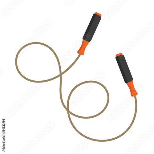 skipping rope flat vector illustration logo icon clipart