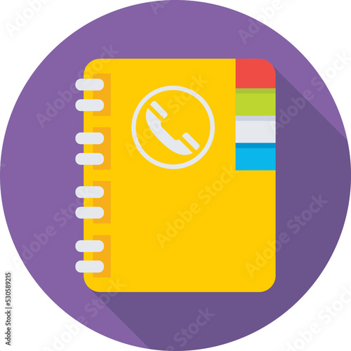 Phone book Colored Vector Icon