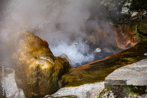 boiling water in a springs