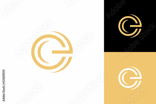 letter EC logo design vector template