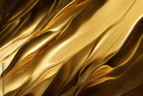 Gold texture background, abstract liquid gold background, 3d illustration