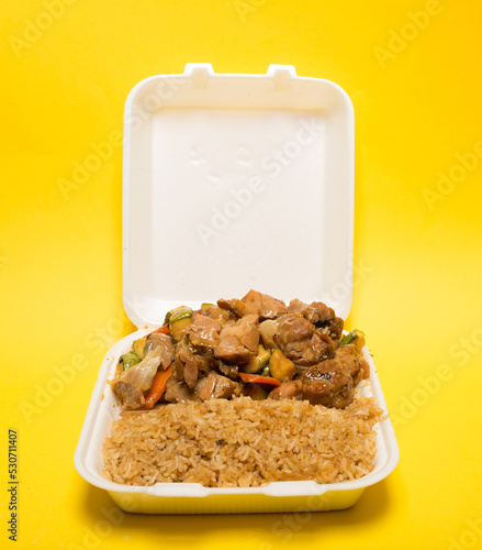 Pollo con calabaza comida china