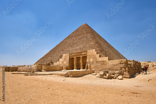 view of the pyramids of giza, egypt