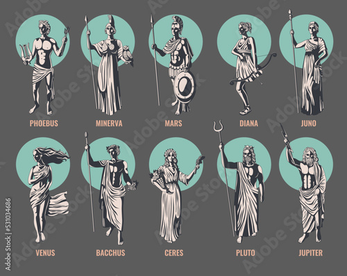 Greek Olympian Gods Set