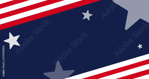 Image of stars and stripes on blue background