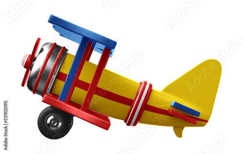 3D colorful toy plane