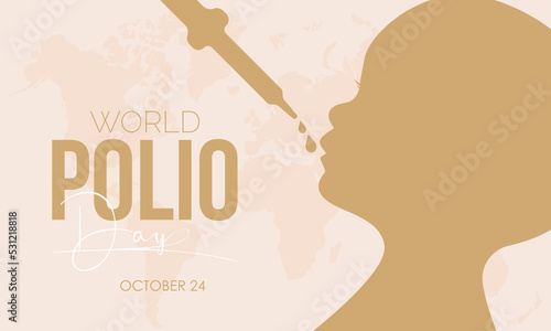 Vector illustration design concept of world polio day observed on october 24