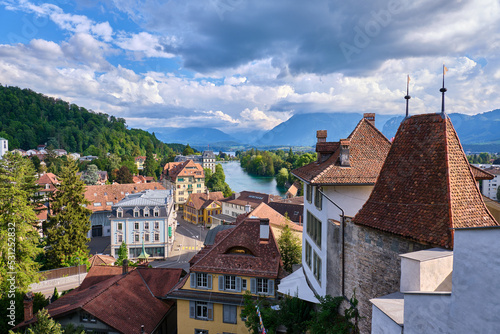 view of the medieval city of thun, switzerland