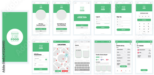 Food delivery mobile app ui design kit
