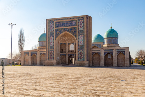 Baroqxon madrasah (or Barakhan medrese). Hazret Imam (or Hazrati Imam) architectural complex. Tashkent city, Uzbekistan.