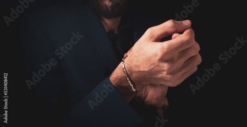 Man with a expensive bracelet