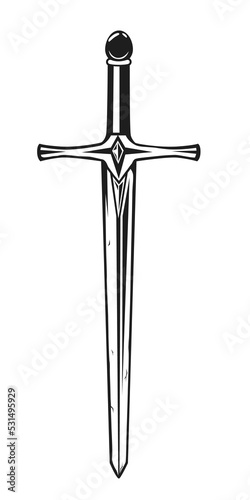 Dagger isolated on white. PNG.