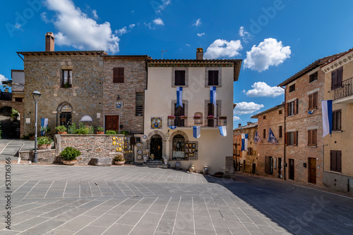 A glimpse of the historic center of Deruta, Perugia, Italy