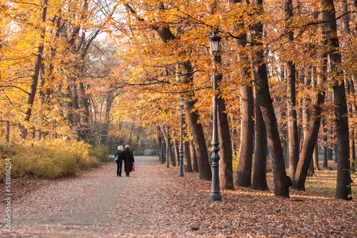 Couple having a walk in Borisova gradina park in Sofia, Bulgaria
