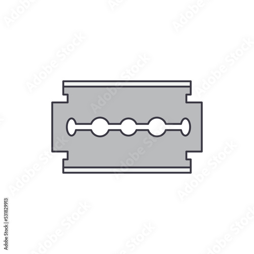 Razor icon in color, isolated on white background 