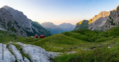 Shacks in Val Canzoi, bivacco Feltre Walter Bodo, Alps
