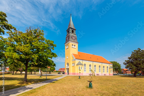 Church in Skagen, Jutland, Denmark on summer day. The church was completed in 1841.