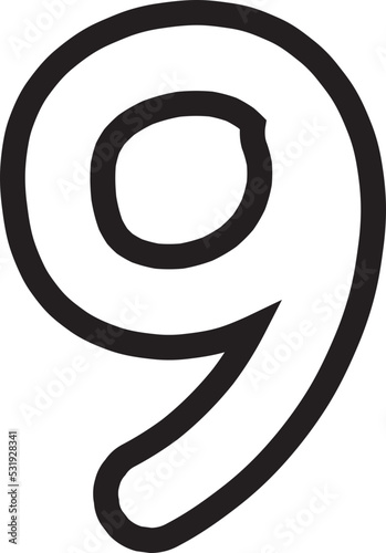 numeric doodle icon