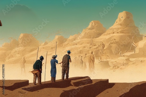 Archeologist. High quality 2d illustration