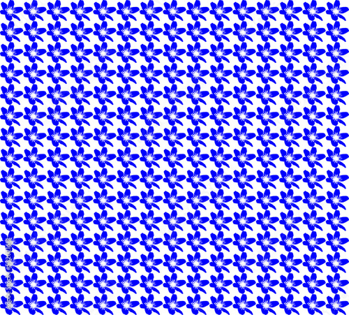blue flower pattern