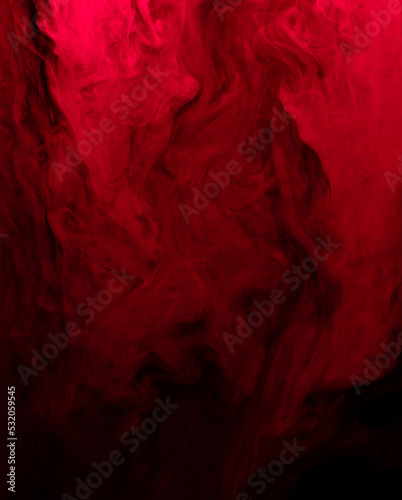 swirling clouds of red smoke randomly mix on a black background