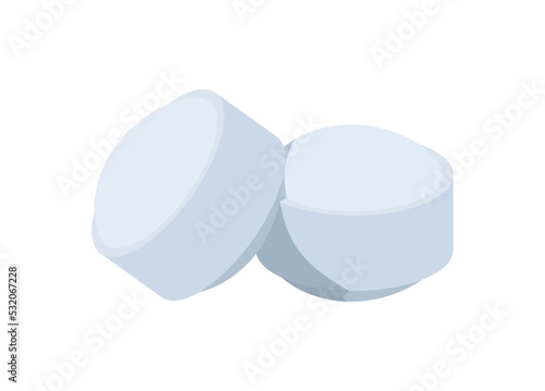 Naphthalene mothball items. Simple flat illustration.