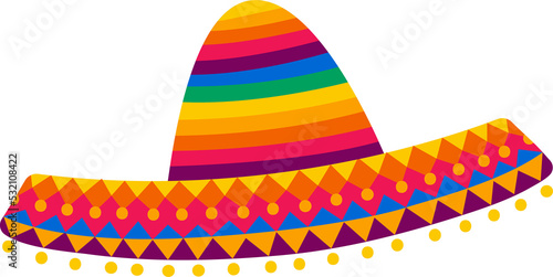 National spanish clothing, bright sombrero hat