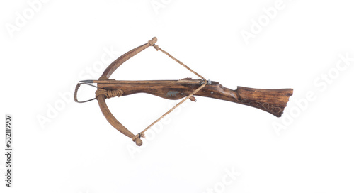 ancient crossbow isolated on white background