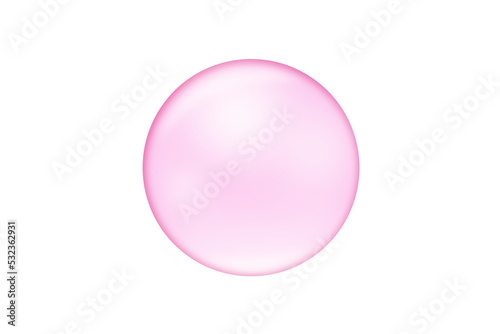 pink bubble isolated on white