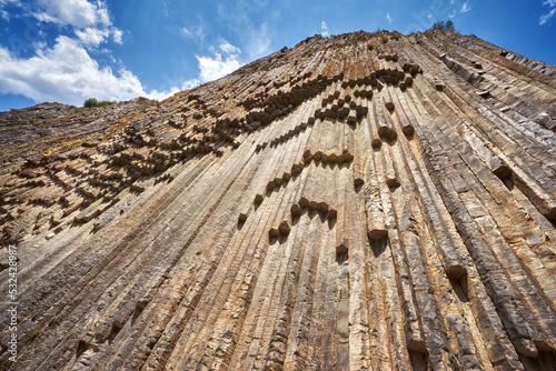 Symphony of Stones basalt columns in Garni, Armenia