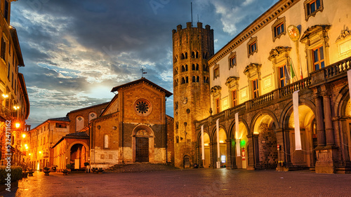 Orvieto Old town, Italy, at night