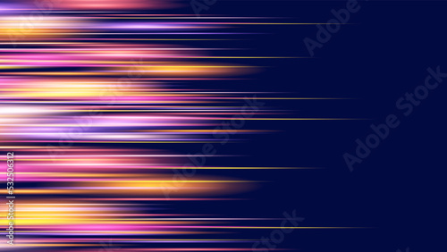 Modern abstract speed line background. Dynamic motion speed of light. Technology velocity movement pattern for banner or poster design. Vector illustration.