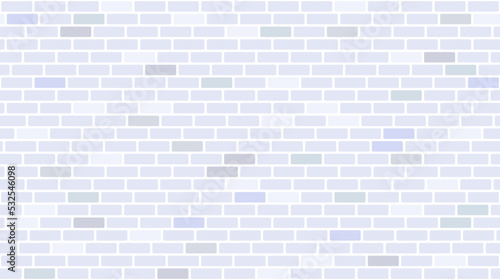 Brick wall seamless pattern. Gray brickwork repeating texture. Bricks masonry background. Vector.