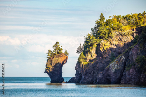 Scenic Quaco Head rock Fundy bay Biosphere Reserve in Canada