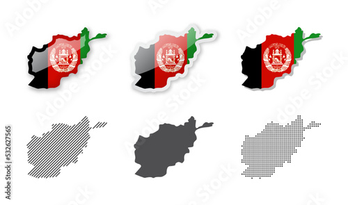 Afghanistan - Maps Collection. Six maps of different designs.